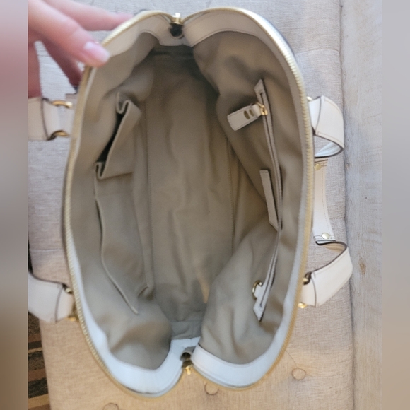 Coach Large White Leather Purse - Picture 6 of 7